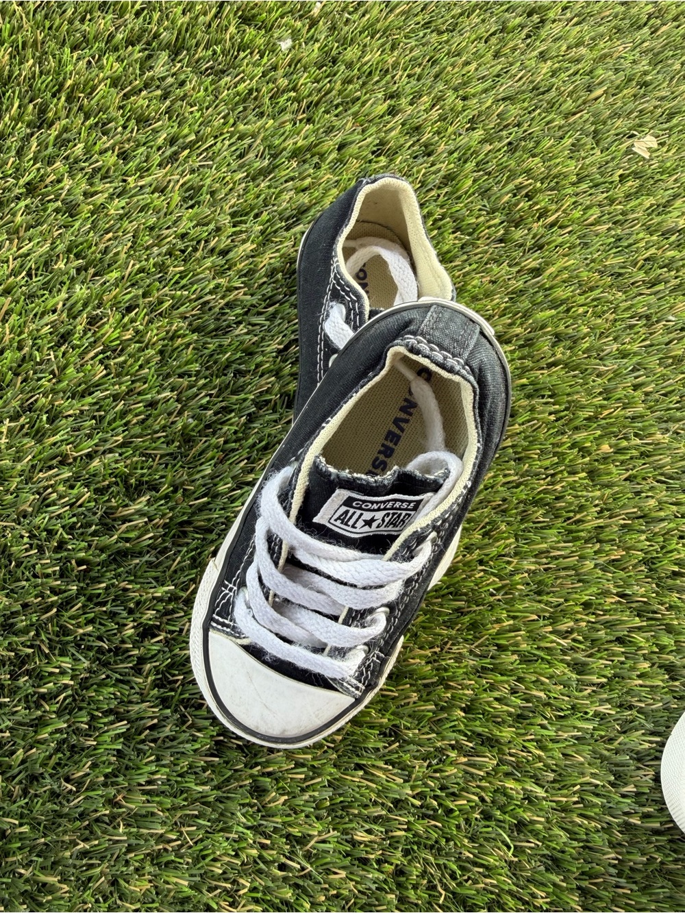 Converse Kids Black and White Low Top Sneakers
